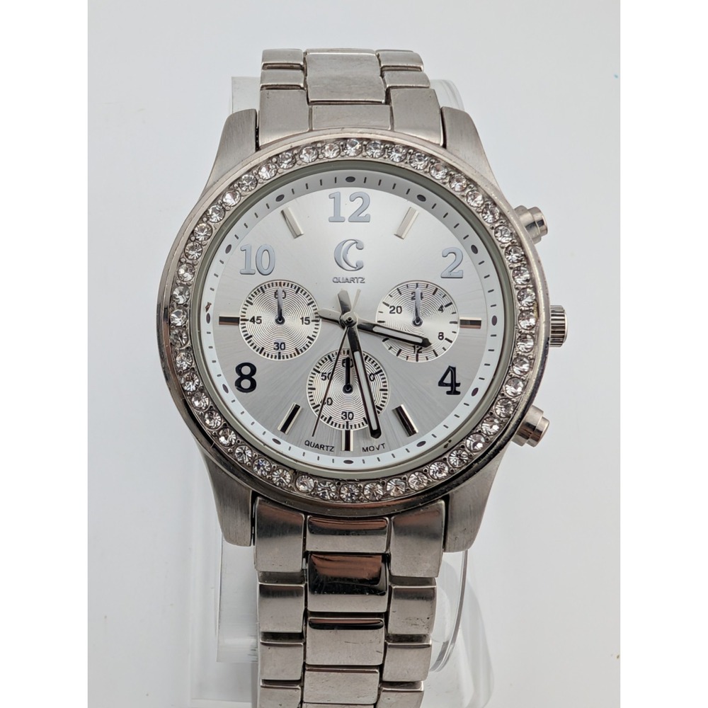 Charming Charlie Women's Watch 38mm Case Crystal Bezel 6.25" Band- New Battery